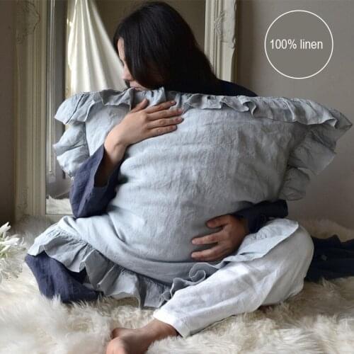 Nordic 100% Cushion Cover Cotton Linen Home Decor Soft Pillow Grey Brown Throw Pillow Covers Seat Bed Living Room Decorative