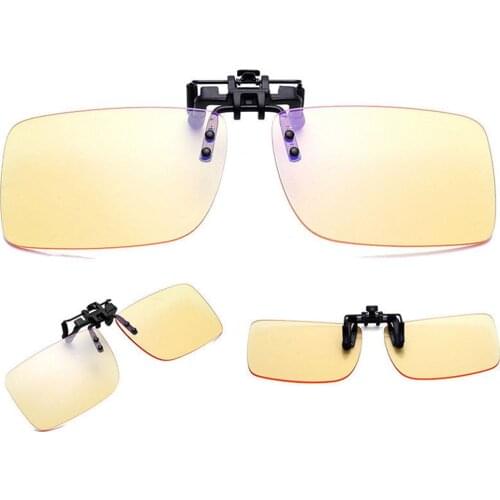 Blue Light Blocking Clip On Glasses Anti-Fatigue UV Anti Blue Rays Flip Up Glasses Eye Strain Protection Computer Glasses