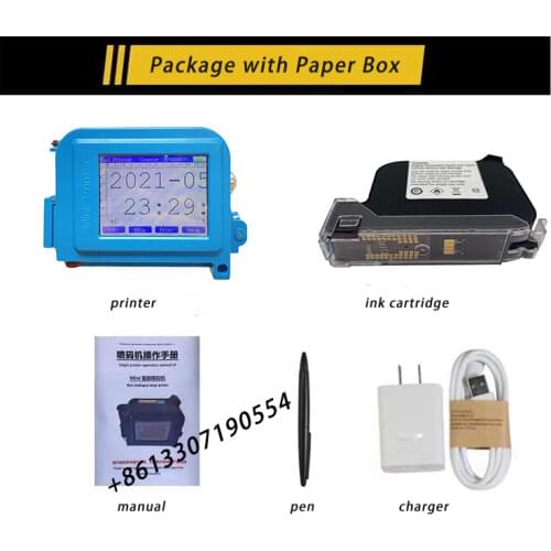 Android WIFI Variable QR Bar Batch Code Date Logo Expiry Label 12.7mm Portable Handheld Jet Thermal Inkjet Printer