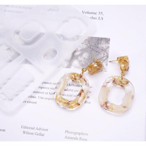 Silicone Leaf Earring Pendant Jewelry Epoxy Mold Resin Casting Mould Tool 11.6x13.7cm C1