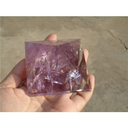 TOP!! 320g Natural Amethyst Quartz Crystal Pyramid Healing LA1230