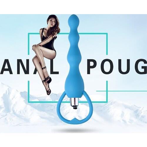 Adult Sexual Products Backyard Pull Bead Vibrator Soft Silicone Vibrating Beads Vibrator Anal Plug Beads Anus Pulled Masturbati