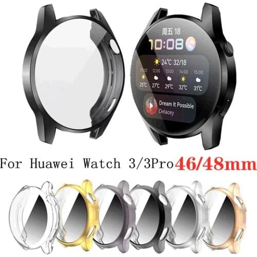 Screen Protector Cover For Huawei Watch 3/3Pro 46mm 48mm TPU Protective Case For Huawei Watch 3 Pro Protective Bumper Cover