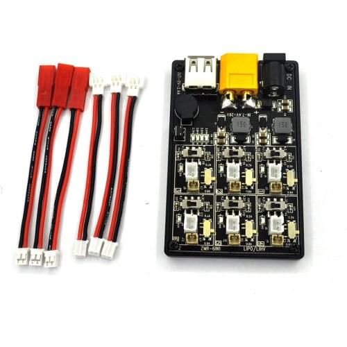 ZMR 6 In 1 1s 6IN1-1S Low voltage Automatic alarm Charger Board for RC Lipo LiHV Lithium Batteries Charger
