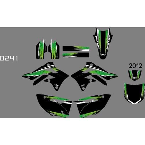 0241 motorcycle Team Graphic & Backgrounds Decal Stiker Kits for Kawasaki KXF450 2012