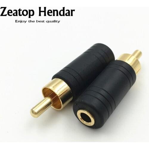 10Pcs Gold Plated 3.5 mm Female Mono Jack to AV RCA Plug Male Audio Extension Adapter Connector for Microphone