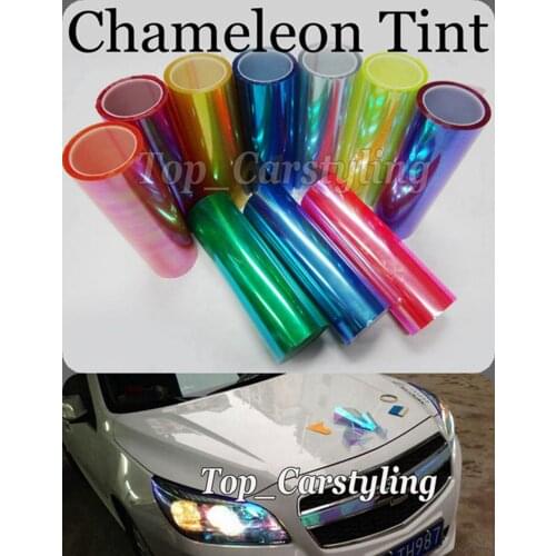 100 Roll/Lot Chameleon Headlight Film Car Taillight Fog Light Vinyl NEO CHROME Headlamp Wrap with 10 color available