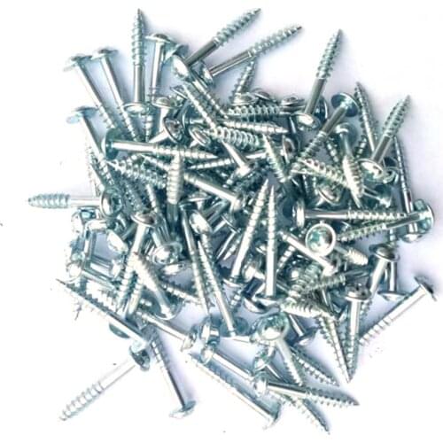 100Pcs M4-25 High Strength Oblique Hole Self-tapping Screws For Pocket Hole Jig Random Color