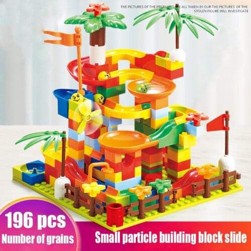 168-336PCS small particle slide building blocks children assembled educational toys for boys and girls 3-6 years old