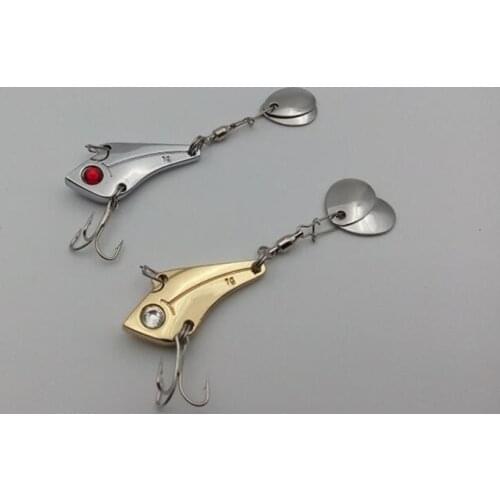 2Pcs Metal Spinner Spoon VIB Bait Freshwater seawater 10g Long shot hard fish lure fishing tackle