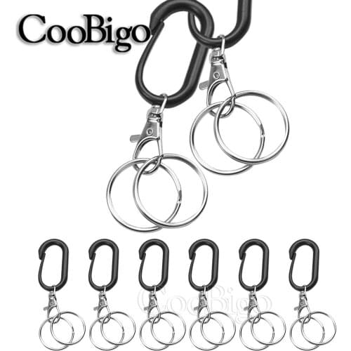 20pcs Metal Keychains Keyring Swivel Lobster Clasp Clip Key Hooks for Backpack Wallet Paracord Lanyard DIY Key Chain Accessories