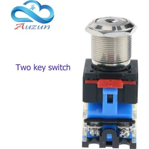 22 mm metal knob with 10 a large current high power key switch 2 file LA160-22 a9-11 y3 knob switch