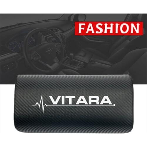 Car Styling For Suzuki VITARA 2017 2018 Accessories Car-Styling car neck pillows both side pu leather single headrest 1pcs