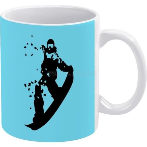 Snowboarding White Mug To Friends and Family Creative Gift 11 Oz Mug Coffee Ceramic Mug Snow Snowboarding Snowboard Winter Sport