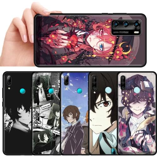 Bungo Stray Dogs Anime Soft Phone Case for Huawei P30 Lite P Smart Z P40 Pro Y6 Y7 2019 P20 Honor 20 8X 9X Black Silicone Cover