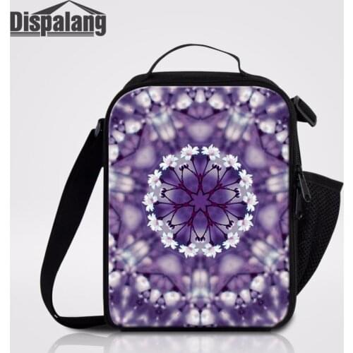 Dispalang Insulated Lancheira Picnic Food Bag Floral Striped Women Lunch Bag Reusable Lunch Containers Thermal Shoulder Lunchbox