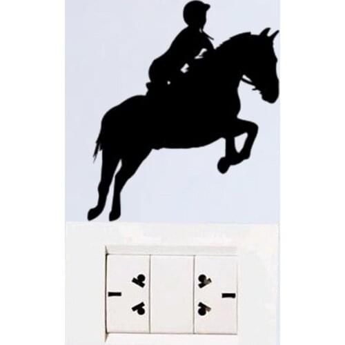 Horse Animal Rider Home Decor Vinyl Wall Sticker Switch Decal 6SS0413