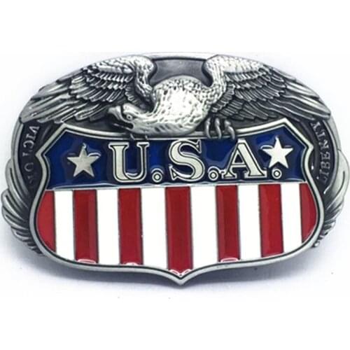 Western cowboy belt buckle USA national flag eagle buckles for men women zink alloy fashion decoration male female accessories