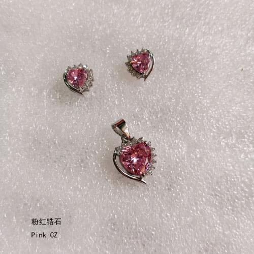 925 Silver Sets with Cubiic Zirconia Color Rhodium Plating For Woman Jewelry