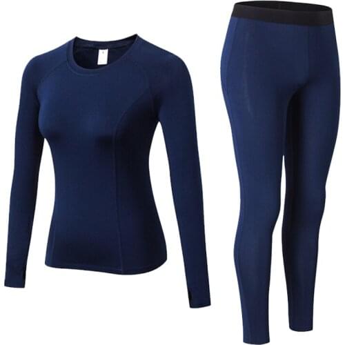 New Winter Long Johns Women Warmer Breathable Plus Vlet Underwear Set Thermo Pajamas Female Thermal Sport Suit Home Casual Wear