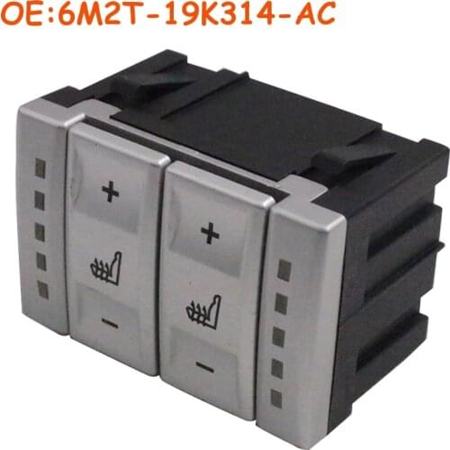Silver Color 6M2T-19K314-AC 6M2T19K314AC New Car Electric Seat Heated Switch Heating Switch For Ford Mondeo MK3 MK4 S-Max