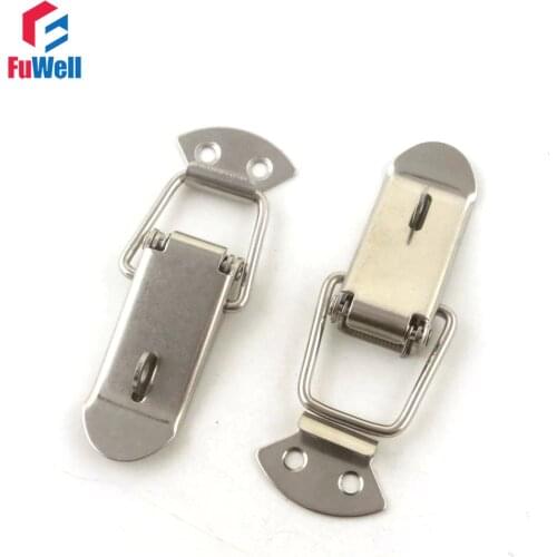 2pcs R104 Spring Loaded Toggle Latch Case Cabinet Box Toggle Hasps Catch Buckle Stainless Steel