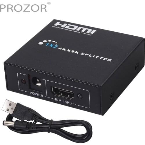 Prozor 1080P 3D 4K HDMI Splitter 2 Way Switch Box For DTS-HD Master Audio One Input Two Output HDMI Splitter Adapter