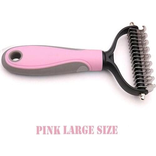 Hair Removal Comb for Dogs Cat Detangler Fur Trimming Dematting Deshedding Brush