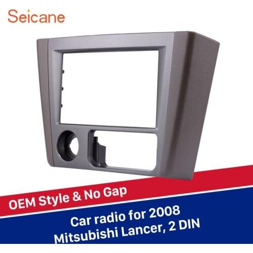 Seicane Double Din Install Dash Bezel Trim Kit Cover Trim DVD panel Top Quality Car Stereo Frame for 2008 Mitsubishi Lancer