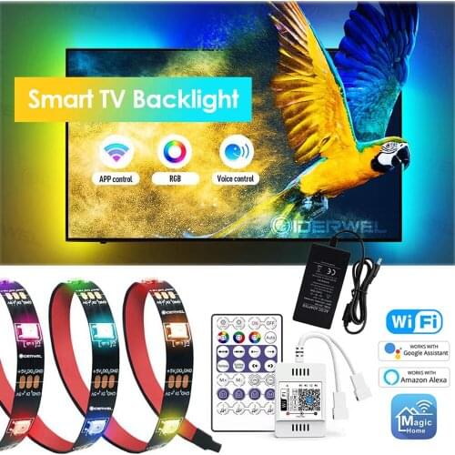 WIFI APP Control Dream Color DC12V WS2811 Addressable 5050 RGB Led Strip Kit for TV backlight Lights 30Leds 60Leds Led 1M 5M 10M