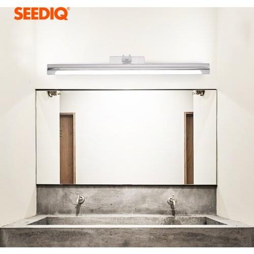 Led Wall Lamp Nordic Black Silver 12W 55CM AC90-260V Bathroom Lighting Mirrors Vanity Light Fixtures Waterproof Sconce Wall ligh