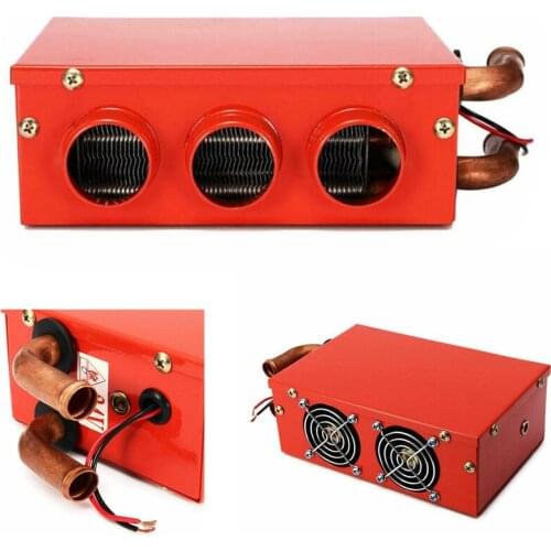 12V/24V 3 Holes Universal Portable Car Defroster Air Compact Warmer Heating Fan with Mounting Accessories Window Defroster
