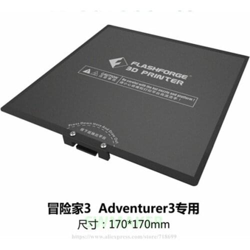 Flashforge Adventurer 3 3D Printer Platform components with grey Heated Bed Tape Print Sticker Plate Tape