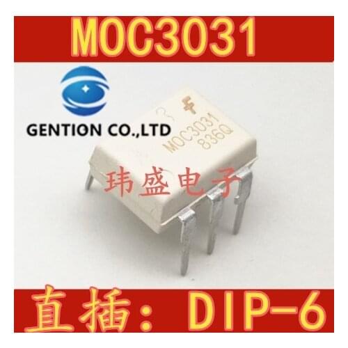 10PCS DIP-6 MOC3031 optocoupler transistor output in stock 100% new and original