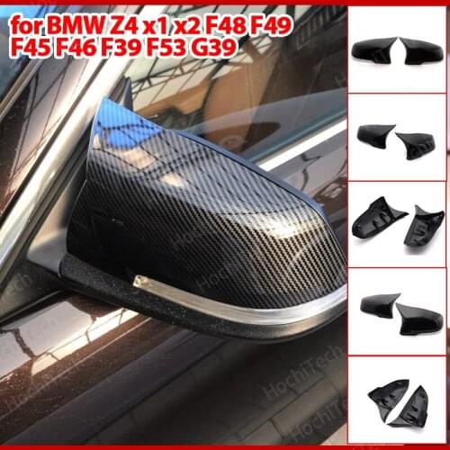 2pcs facelifted Rearview modified Carbon Fiber Pattern Mirror Cover caps For BMW 2 series Z4 x1 x2 F48 F49 F45 F46 F39 F53 G39