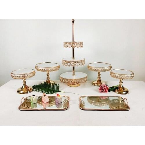 3-Tier Stacked Cupcake and Dessert Tower wedding cake stand set