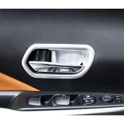4pc for NISSAN KICKS 2017 Inner arm wrist Hand Decorative frame Handle decorative frame