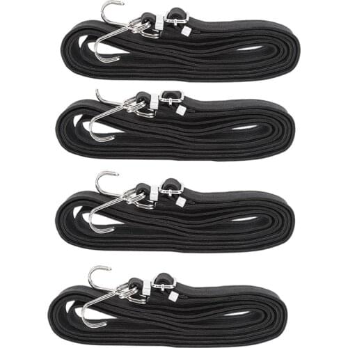 4 Pack Bicycle Luggage Tied Rope Durable Widen High Elastic Latex Strap for Cycling Not Easy to Rust