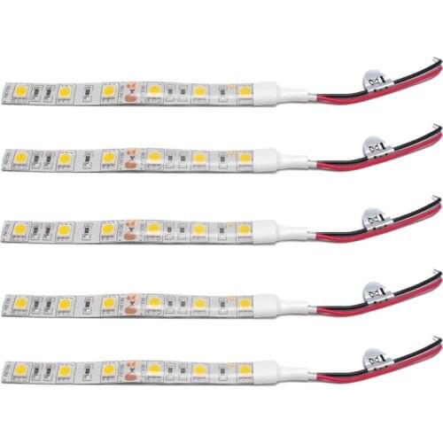 5Pcs 10Cm Waterproof Blue 5050 Led Strip Lights Dc 12V Caravan Boat Car