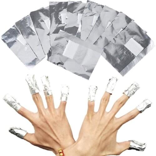 50/100Pcs Nails Aluminum Foil Nail Soaking Acrylic Gel Polishing Bag Remover Creative Popular Practical Wraps nail Degreaser
