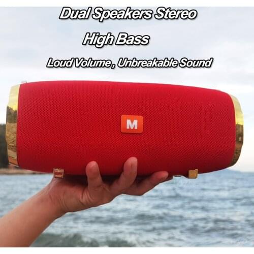 50W Wireless Bluetooth Speaker Outdoor Portable Subwoofer Colum 3D Stereo Soundbar 4000mAh Battery Music 48 hours FM / aux / TF