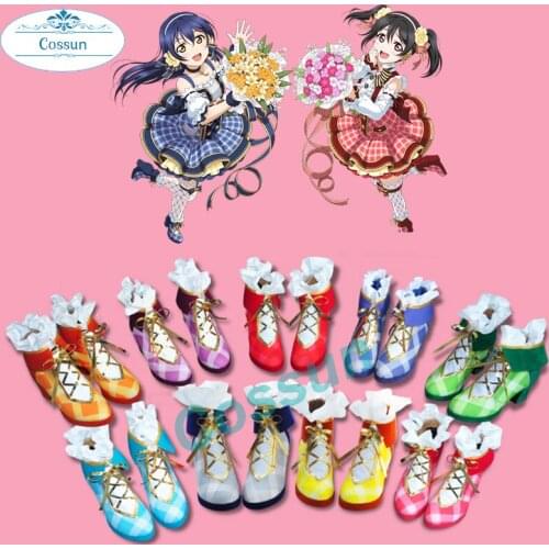 Anime Love Live Lovelive! Cosplay Shoes Nico Yazawa Nozomi Cosplay Shoes Boots Bouquet Flowers Awakening Daily Leisure Shoes