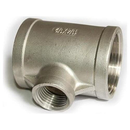 Free shipping 3/4"X3/8"X3/4" Female Threaded Reducer Tee Pipe Fitting SS304