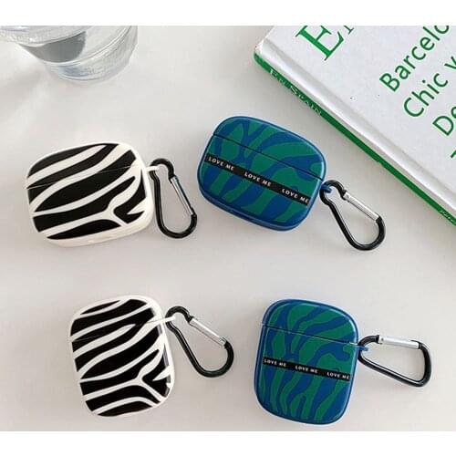 For Apple AirPods 1/2 Zebra Pattern Earphone Case For AirPods Pro 2 3 Soft Protective Cover Bluetooth Wireless Headset Box Bag