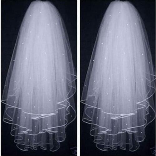 Crockoonboo Wedding Short Veils