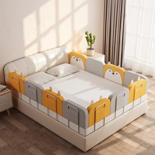 Baby Bed Bumper Crib Protector Adjustable Childrens Bed Fence for Newborns Anti-collision Guardrail Baby Bed Soft Gate Crib