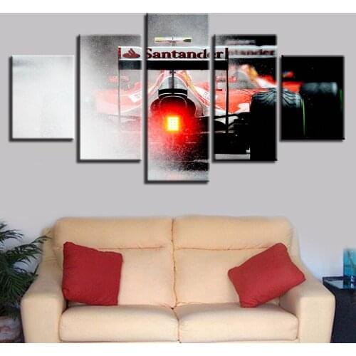 Home Decoration Canvas Living Room HD Modern 5 Panel Racing Car Pictures Framework Painting Wall Art Modular Printed Poster