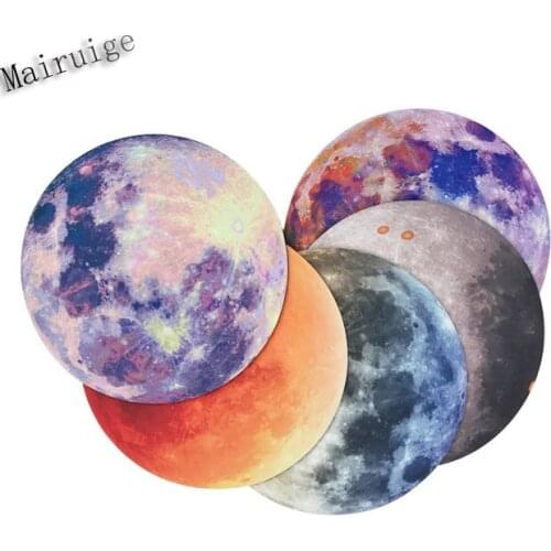 Mairuige Small Size Round Moon Decorar You Desk Computer Round Gaming Non-slip Mouse Pad 200mm X 200mm X 2mm