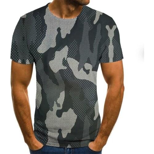 New Summer New 3d T shirt Men Short sleeve shirt T shirts Camouflage interesting pattern 3dT-shirt Mens Street casual Clothing