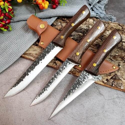 Stainless Steel Boning Fishing Knife Kitchen Bone Meat Fish Sushi Knife Set Fruit Vegetables Cutting Tool GIft Sheath Cover Case